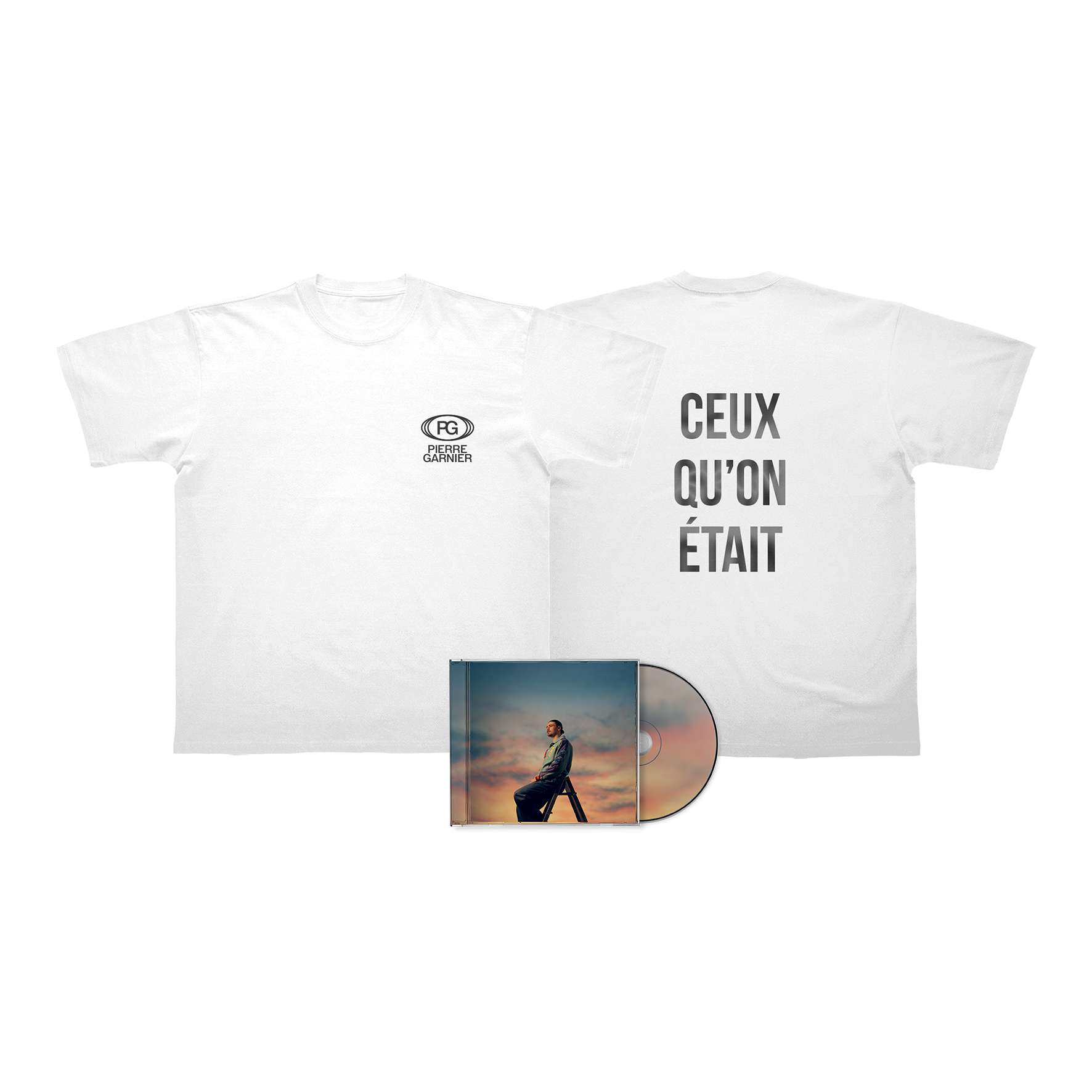 Pack CD + T-shirt blanc | Coupe loose