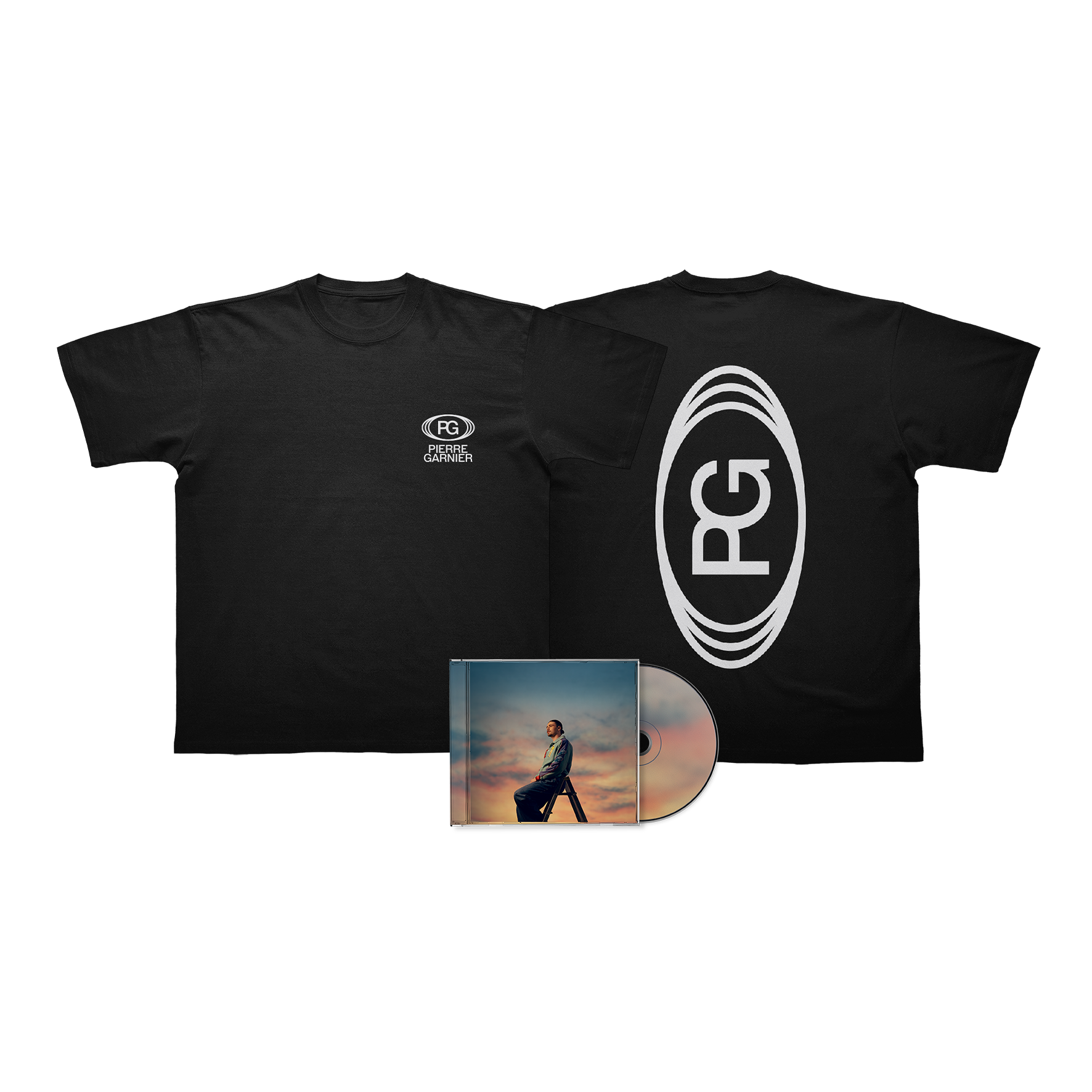 Pack CD + T-shirt noir | Coupe oversize