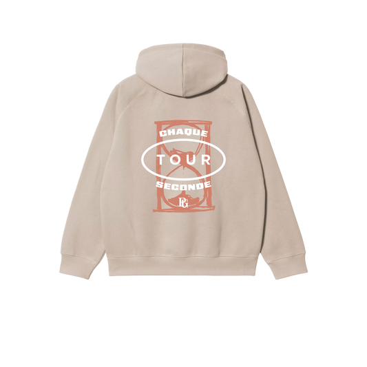 Hoodie sablier enfant beige