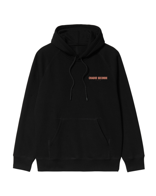 Hoodie noir "Chaque seconde tour"